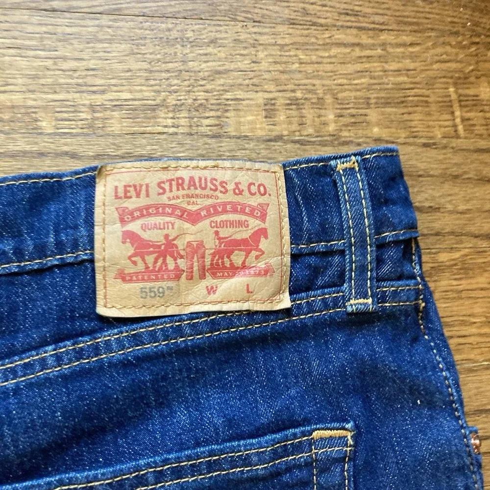 Levi's 559 Relaxed‎ Straight Fit Jeans Stretch Big & Tall 60x32 Sits at Waist